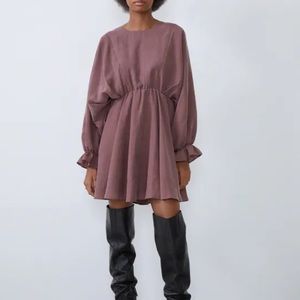 ZARA - Dusty Rose Mini Dress (Size Medium)